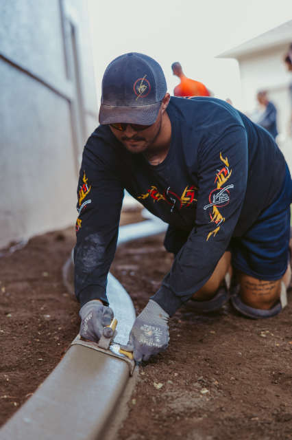 Home Installing Concrete Curbing